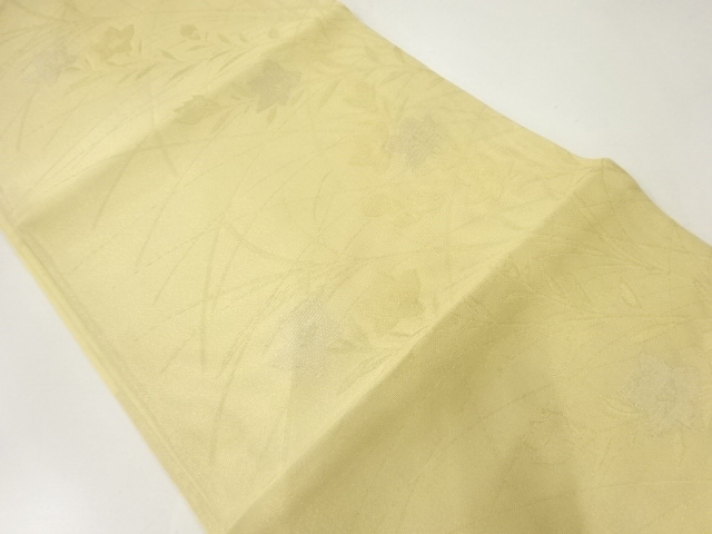 JAPANESE KIMONO / ANTIQUE FUKURO OBI FOR SUMMER / SILK / WOVEN BALLON FLOWERS